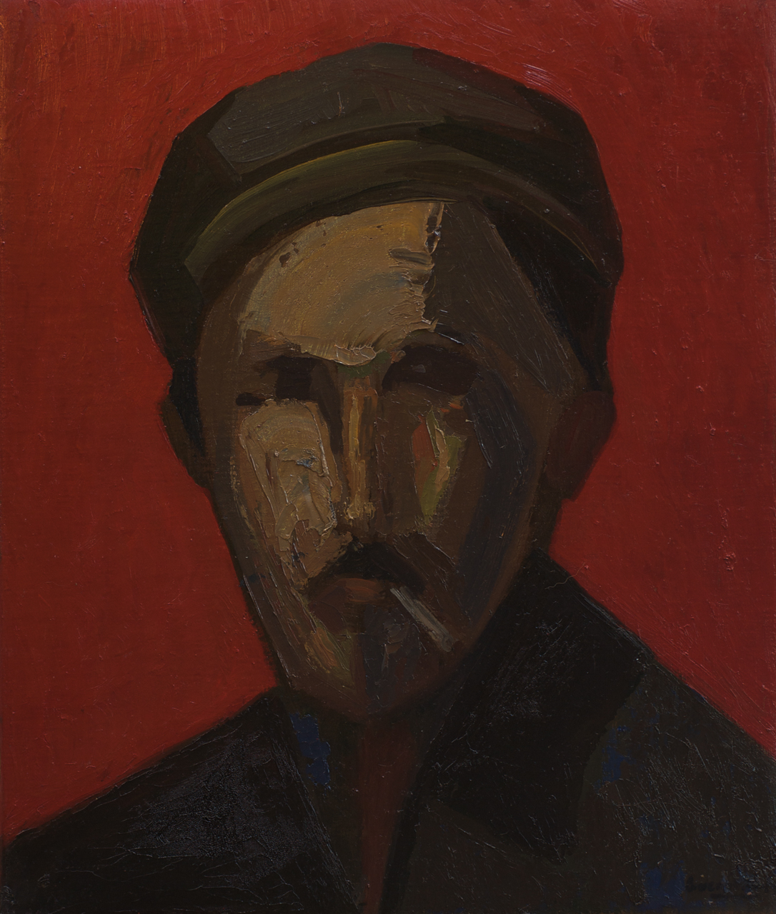 Anonymous Portrait, from the Exile series, oil on canvas by spanish artist Jose Maria Guerrero Medina