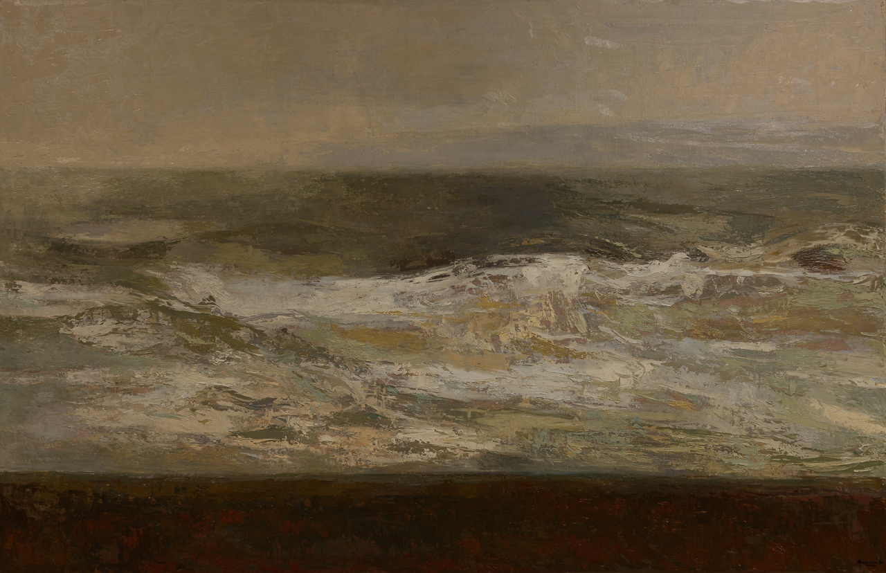 Oil on canvas painting from the Seascape series, by spanish artist Jose Maria Guerrero Medina