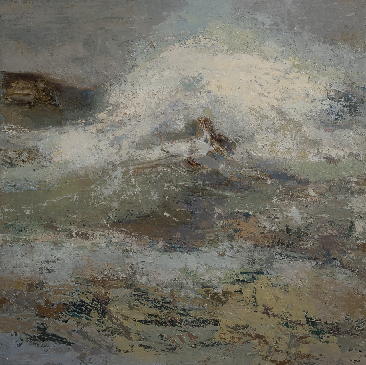 Oil on canvas painting from the Seascape series, by spanish artist Jose Maria Guerrero Medina